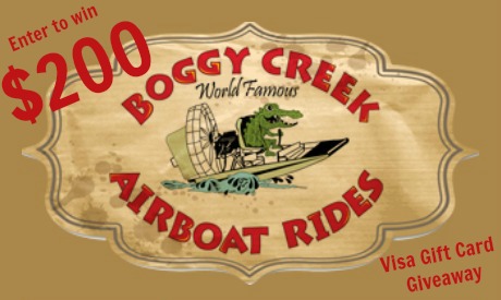 Boggy Creek Airboat Rides Giveaway