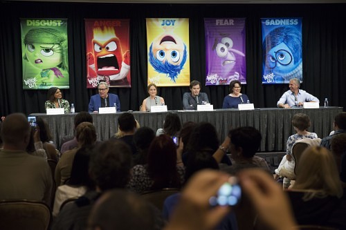 Beverly Hills, CA - June 7 - INSIDE OUT Press Conference  with Mindy Kaling, Lewis Black, Amy Poehler, Bill Hader and Phyllis Smith moderated by Scott Mantz.