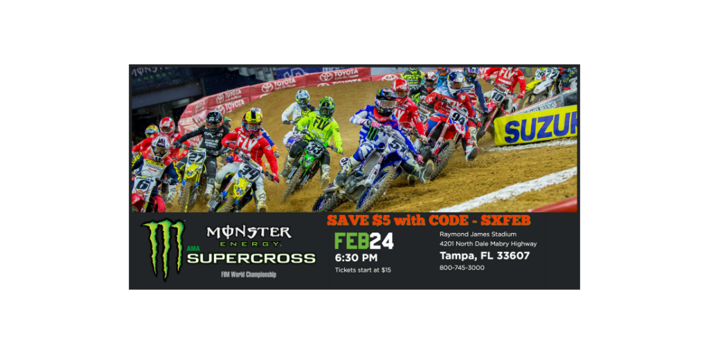 Monster Energy Supercross in Tampa at Raymond James Stadium