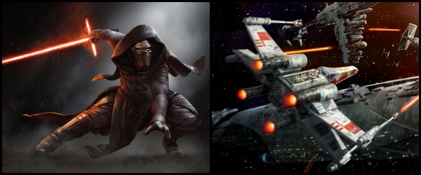 X-Wing fighters and Kylo Ren