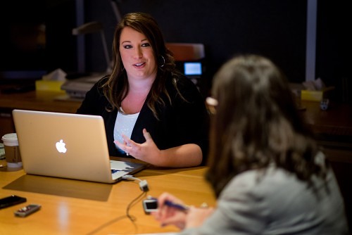 The "Inside Out" Long Lead Press Day, including presentations by Lighting Artist Angelique Reisch, as seen on March 31, 2015 at Pixar Animation Studios in Emeryville, Calif. (Photo by Marc Flores / Pixar)