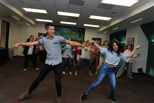 TEEN BEACH 2 - "Teen Beach 2" stars Chrissie Fit and Jordan Fisher participate in a Mom blogger event to celebrate the movie's June 26, 2015 premiere. (Disney Channel/Valerie Macon) JORDAN FISHER, CHRISSIE FIT