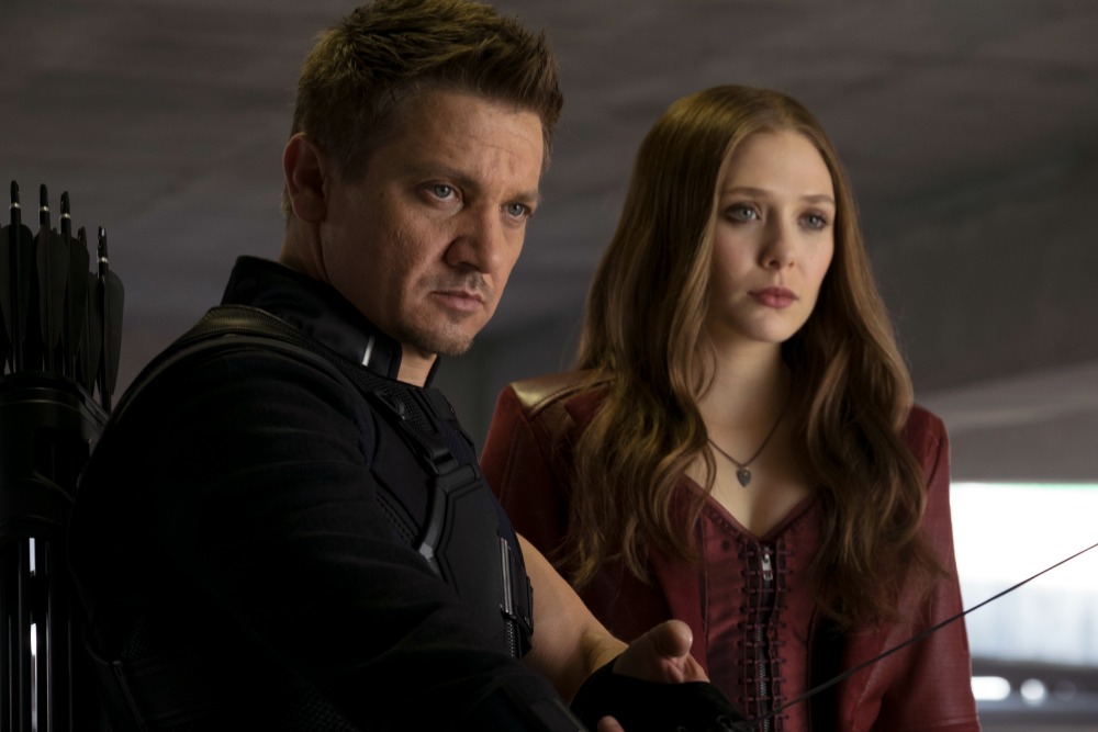 Jeremy Renner and Elizabeth Olsen Civil War