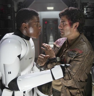 Finn (John Boyega) and Poe (Oscar Isaac) 