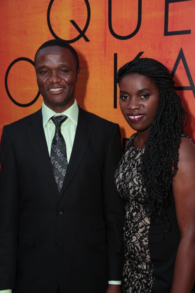 Robert Katende and Phiona Mutesi arrive at the U.S. premiere of DisneyÕs ÒQueen of KatweÓ at the El Capitan Theatre in Hollywood, CA on Tuesday, September 20, 2016. The film, starring David Oyelowo, Oscar winner Lupita NyongÕo and newcomer Madina Nalwanga, is directed by Mira Nair and opens in U.S. theaters in limited release on September 23, expanding wide September 30, 2016...(Photo: Alex J. Berliner/ABImages)