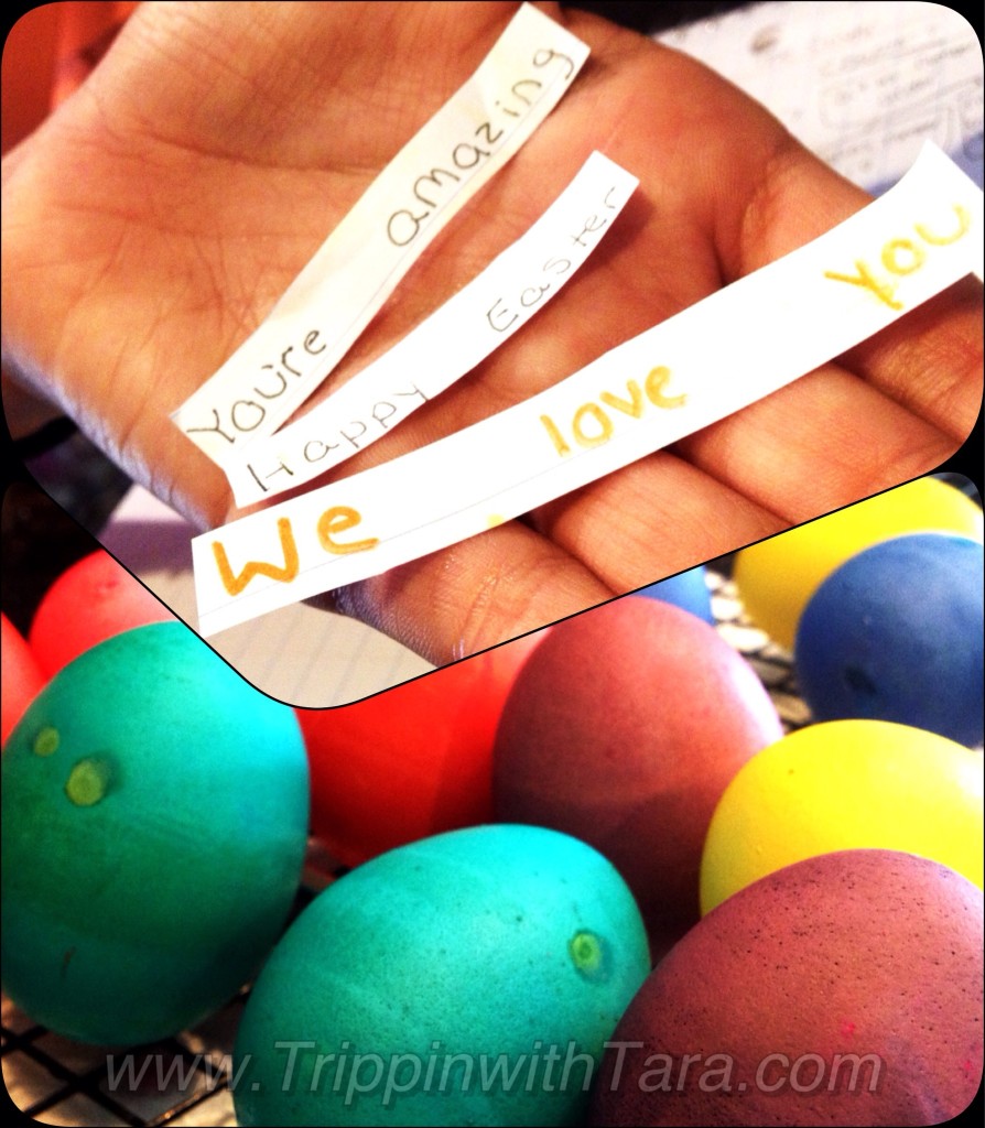 Easter Eggs with messages.