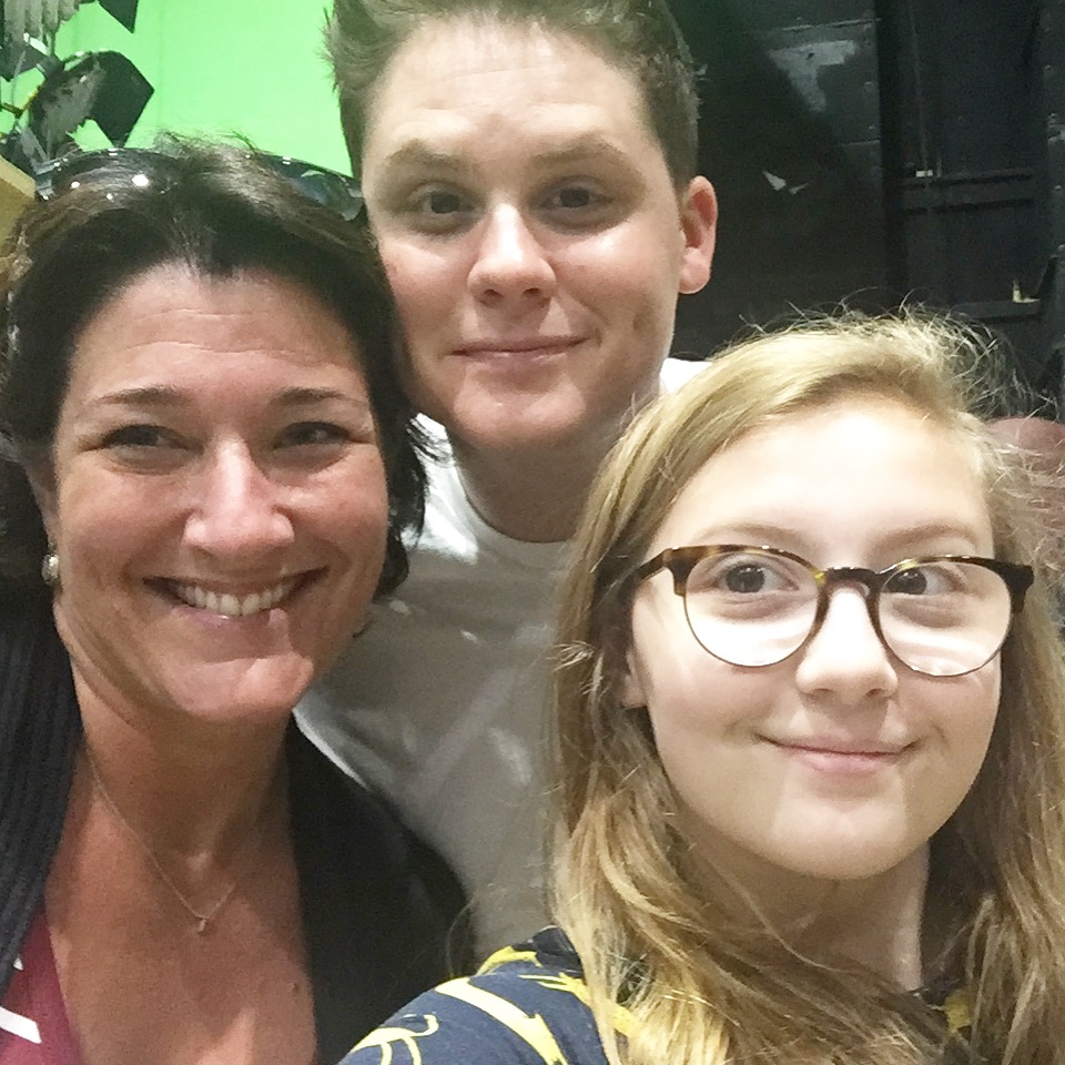 Selfie! On the set of The Real O'Neal's (l-r) Tara Salinas, Matt Shively, Bebe Wood