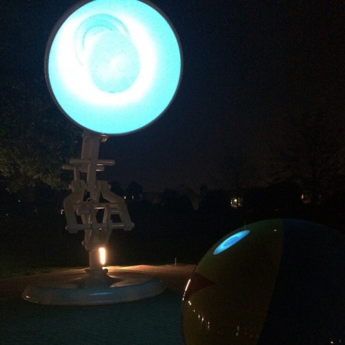 Pixar at night