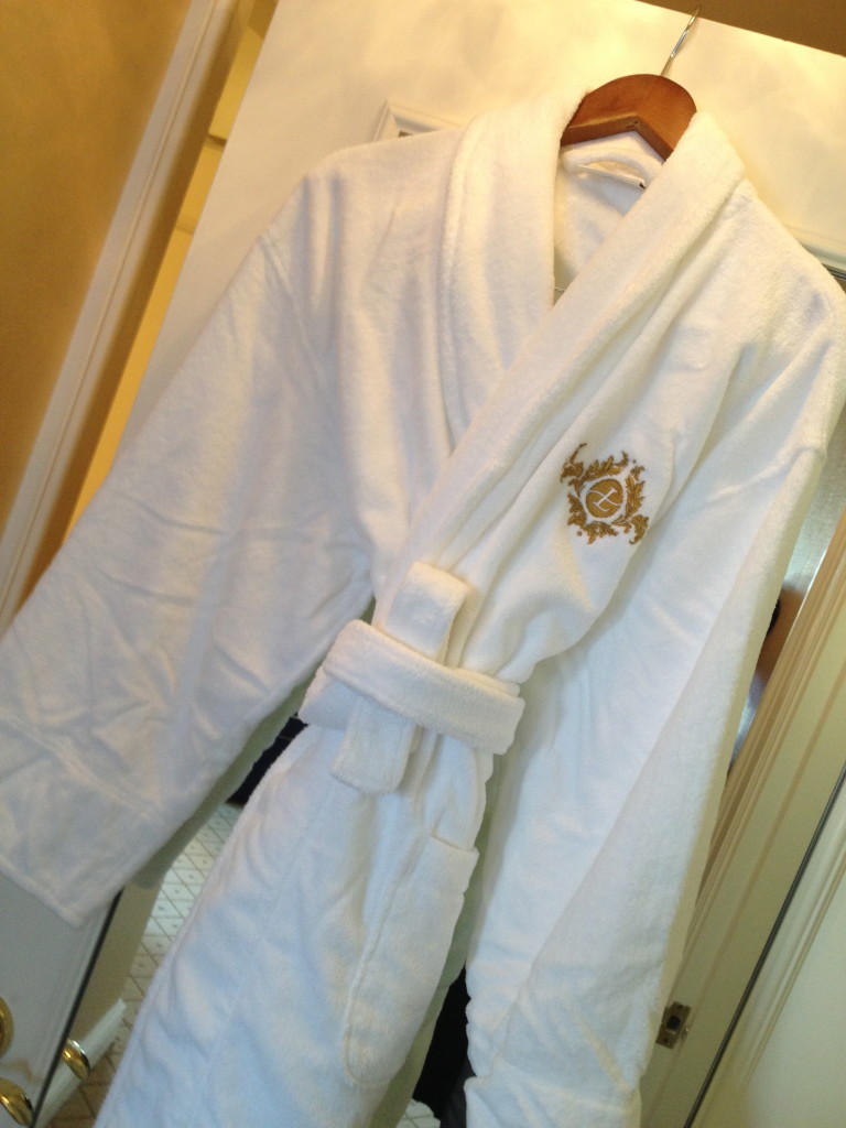 Cozy bathrobe at the Langham. Cozy bathrobe at the Langham.