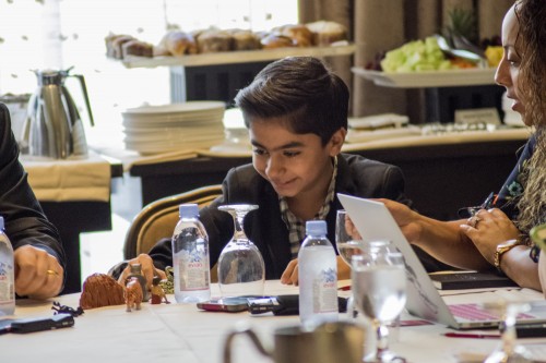 BEVERLY HILLS - APRIL 04 - Actor Neel Sethi during the "The Jungle Book" press junket at the Beverly Hilton on April 4, 2016 in Beverly Hills, California. (Photo by Becky Fry/My Sparkling Life for Disney)