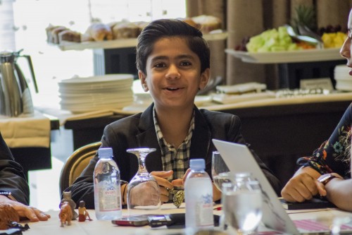 BEVERLY HILLS - APRIL 04 - Actor Neel Sethi during the "The Jungle Book" press junket at the Beverly Hilton on April 4, 2016 in Beverly Hills, California. (Photo by Becky Fry/My Sparkling Life for Disney)