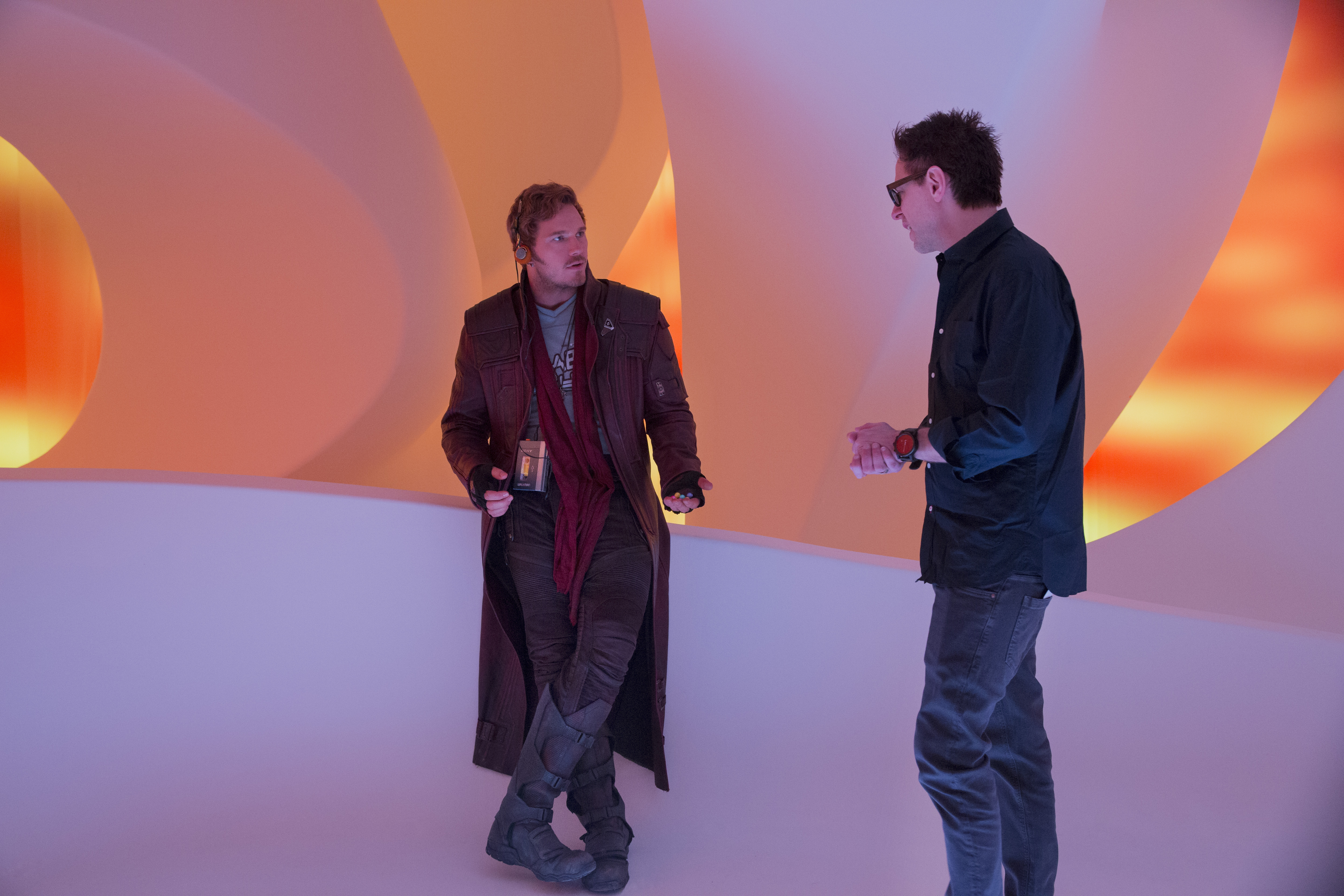 James Gunn on the set of Guardians of the Galaxy Vol 2