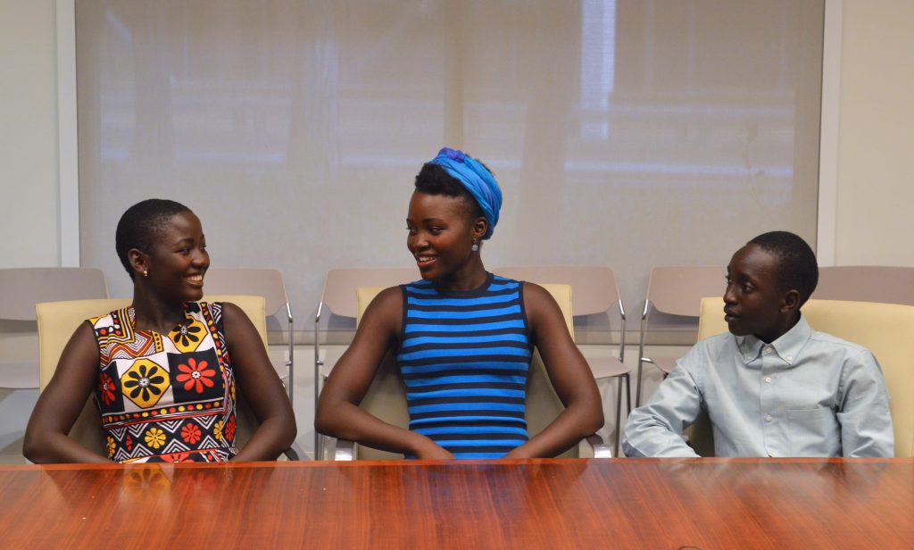 Madina Nalwanga, Lupita Nyong'o, Martin Kabanza photo credit Carol Jones