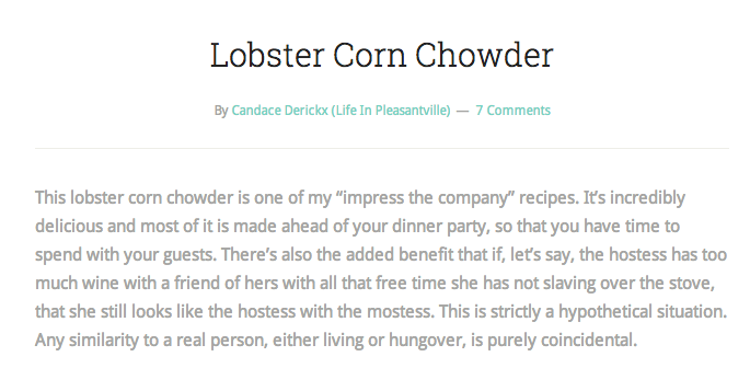 http://www.lifeinpleasantville.com/lobster-corn-chowder/