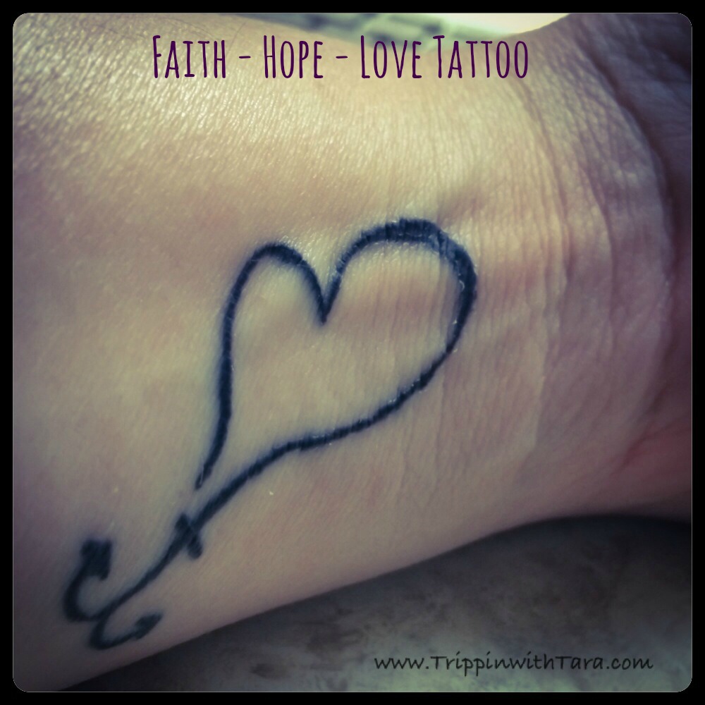 Jessica's Tattoo Faith Hope Love | Joel Gordon Photography