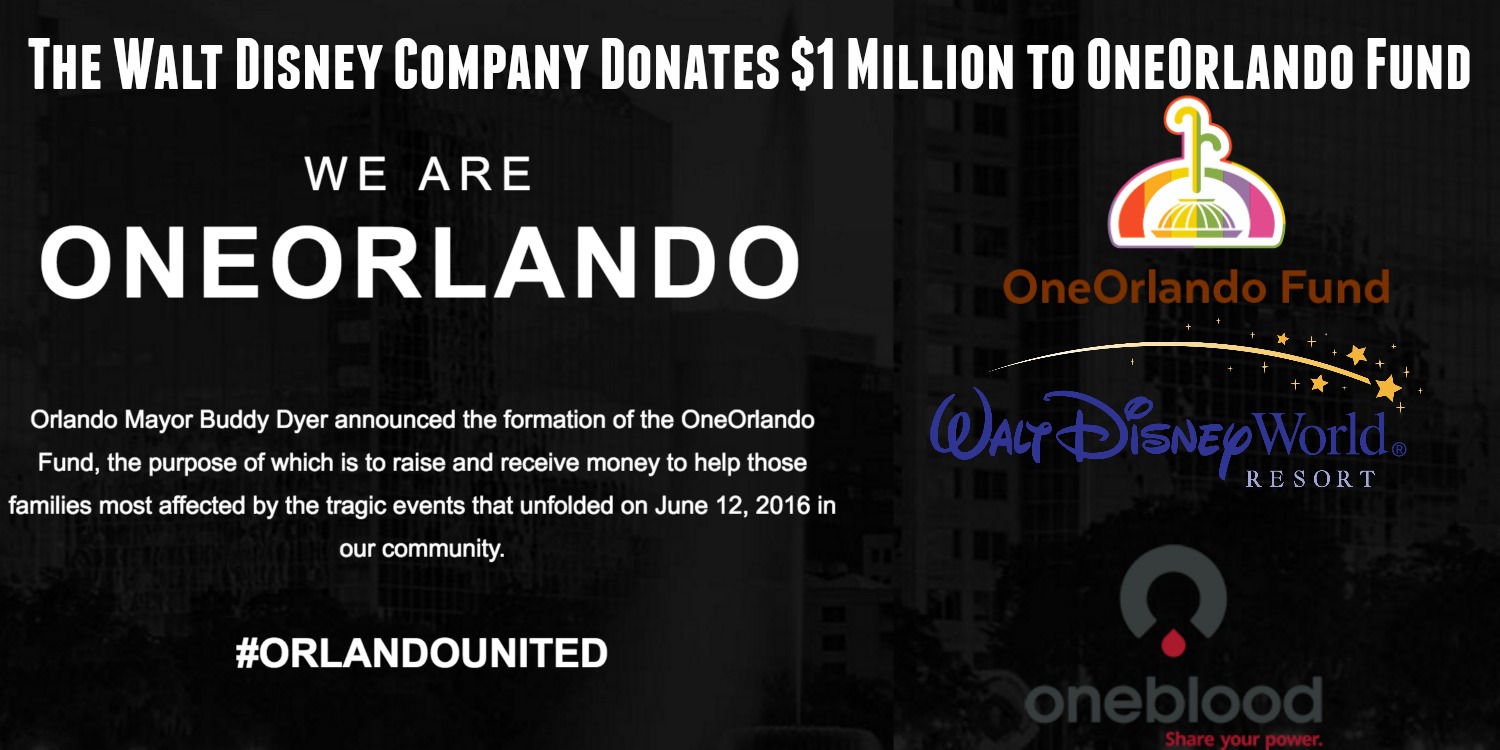 The Walt Disney Company Donates $1 Million to OneOrlando Fund