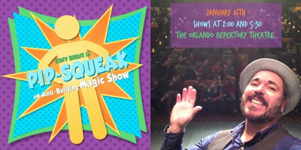 Tony Brent in Pip-Squeak: An Anti-Bullying Magic Show 2016