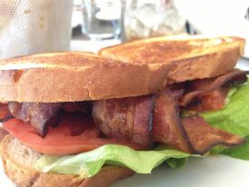 BLT with crispy bacon at the Terrace