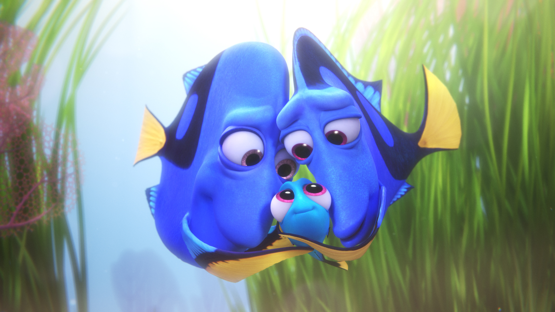 FINDING DORY – Pictured (L-R): Charlie, Dory, Jenny. ©2016 Disney•Pixar. All Rights Reserved.