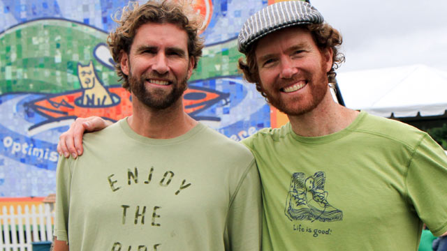 Bert and John Jacobs, the co-founders of the clothing company Life is Good. Via Life is Good