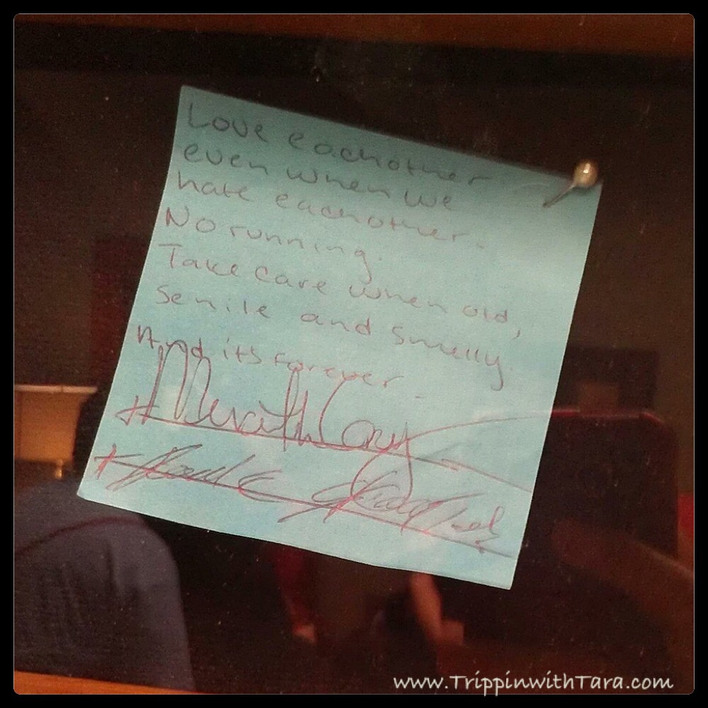 Meredith and Derek's postit note