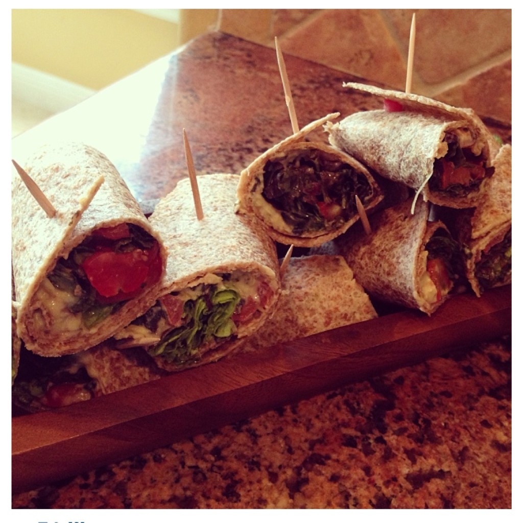 Hummus and vegetable wraps