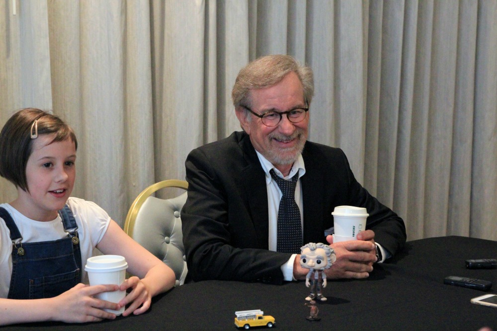 Ruby Barnhill and Steven Spielberg The BFG 